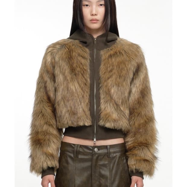 나체 후드 퍼 1 자켓 구해요