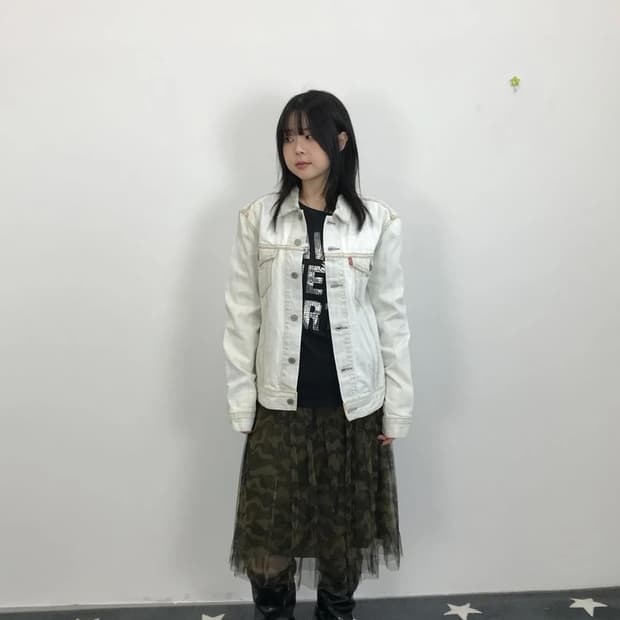 Levi's White Denim Trucker Jacket