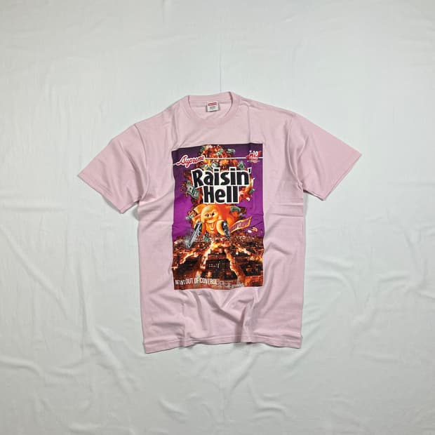 2005년도 슈프림 raisin hell 그래픽 반팔티