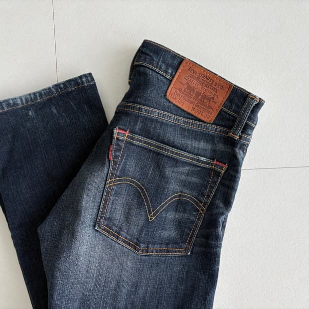 levi's) 705 dark wash straight jeans