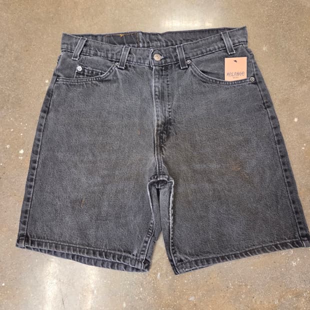 90s 리바이스 Made in USA 블랙진 데님 반바지