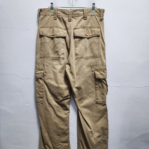 리바이스 베이지 레드탭 카고바지 