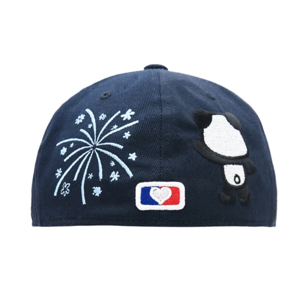 더뮤지엄비지터 Panda embroidery cap navy