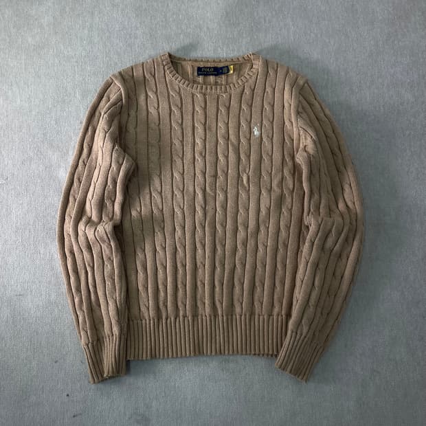 W95 폴로랄프로렌 꽈배기 베이지 니트