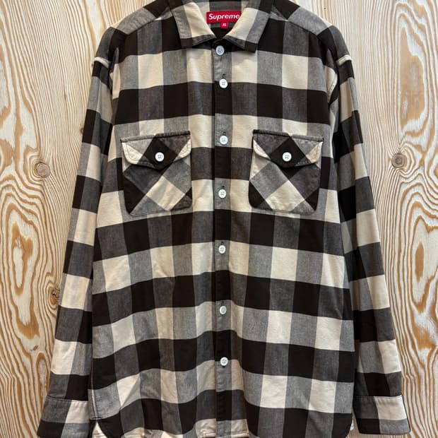 90s 슈프림 체크 셔츠