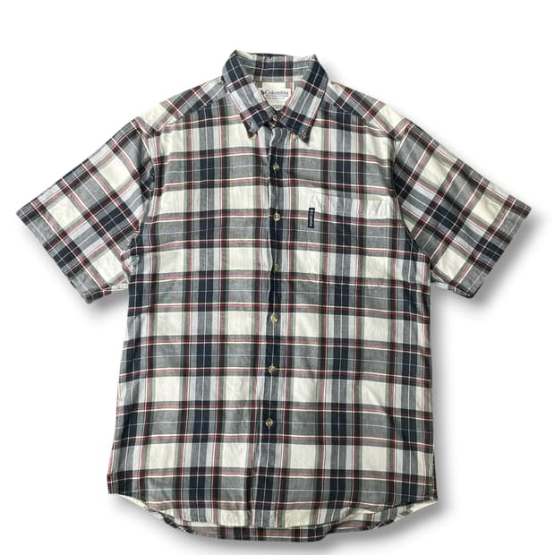 컬럼비아 원포켓 체크 반팔셔츠 S