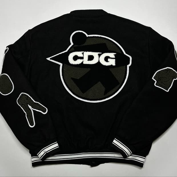 스투시 CDG 콜라보 바시티 자켓 XL