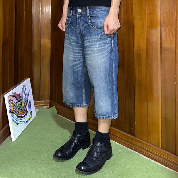 Rush hour half denim shorts