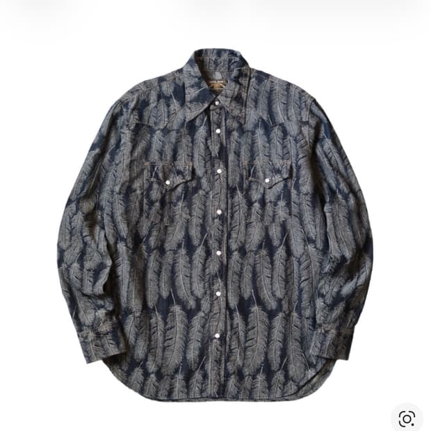 캐피탈 5온즈 맥파이 데님 허스키 웨스턴 셔츠 다크 인디고 4사이즈
