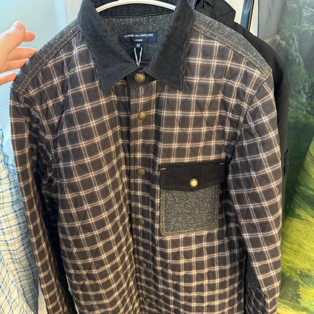 COMME des GARCONS HOMME Jpn 새상품 퀄팅 체크셔츠