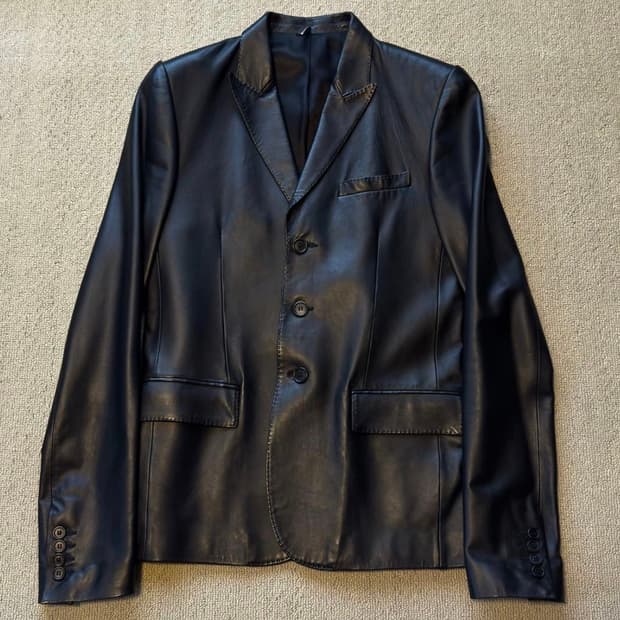 (48) 06ss 디올옴므 에디 레더 블레이저