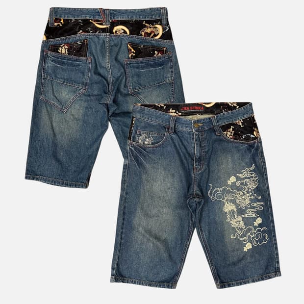 JACK SERIKA orieantal printing denim st