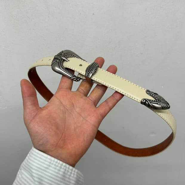 JEANASIS 웨스턴 레더 벨트 25-31인치