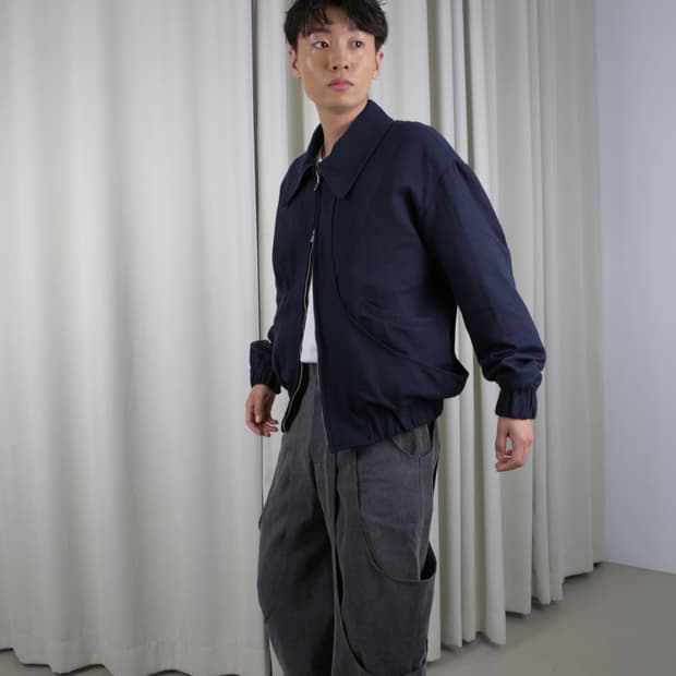 HONO 호노 네이비 블루종 자켓