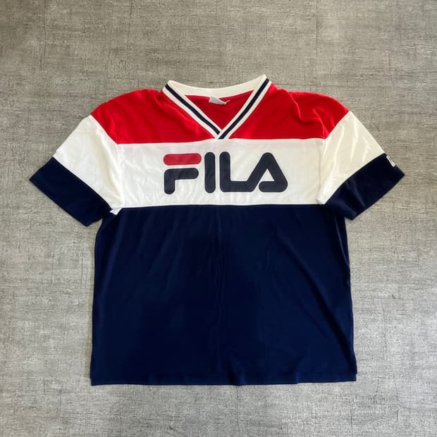 Fila 휠라 올드스쿨스트릿 아메카지 배색 반팔티셔츠