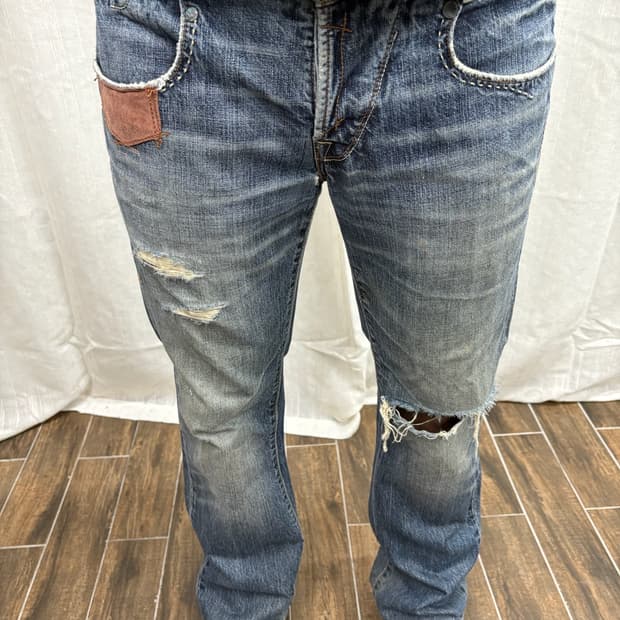 리바이스 copper 빈티지 워싱 웨스턴 부츠컷 데님 팬츠