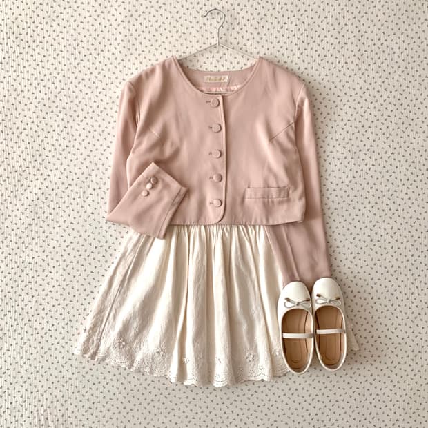 딸기우유 연핑크 크롭 자켓