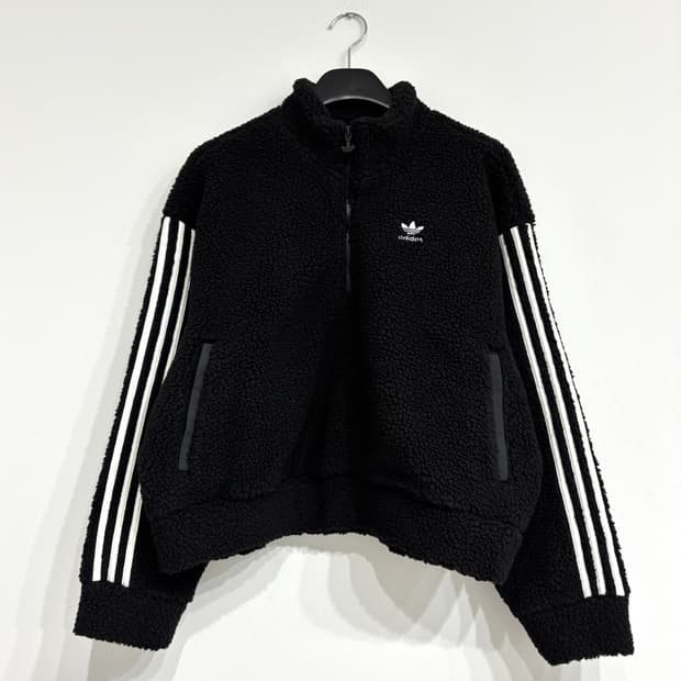 아디다스 뽀글이 후리스 반집업 아노락