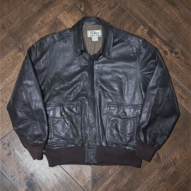 LL Bean 빈티지 A-2 자켓 goat skin