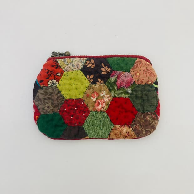 핸드메이드 플라워 패치워크 카드 지갑