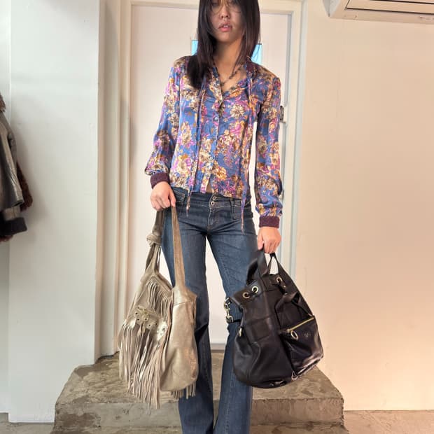 Dolce&Gabbana Floral Silk Blouse/ 38