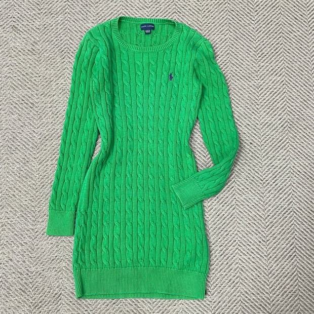 랄프로렌 꽈배기 니트 원피스 v0048