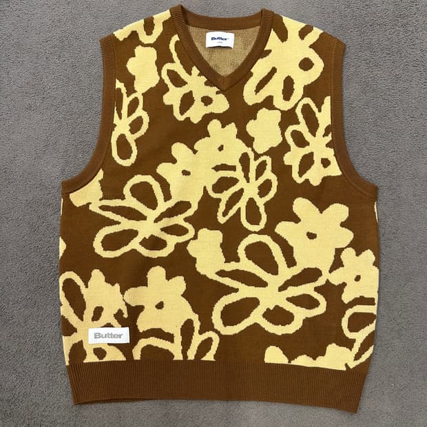 butter 플러럴 니트 조끼 처분 