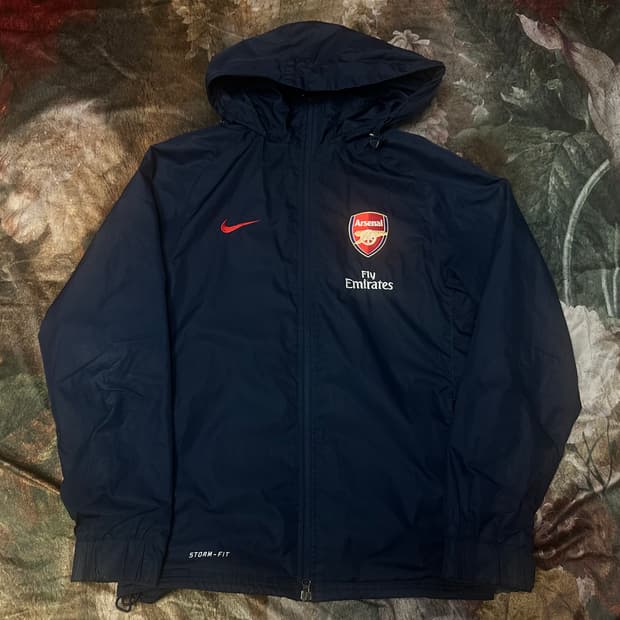 나이키 빈티지 블록코어 아스날 네이비바람막이 90