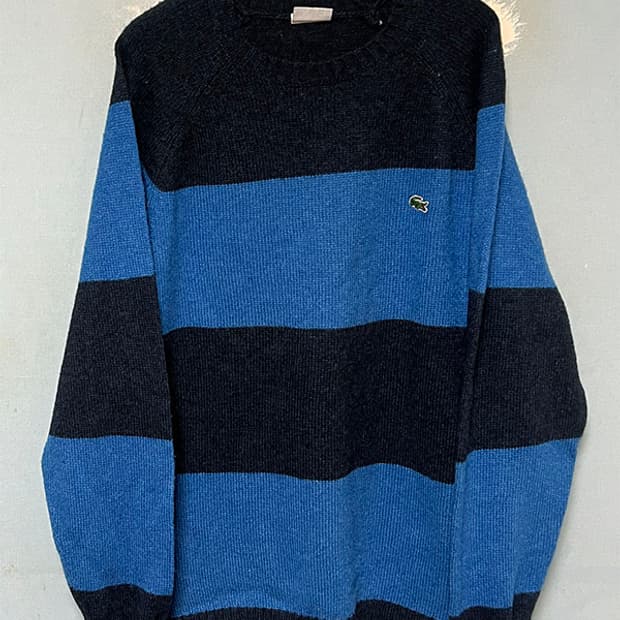 라코스테 남자 니트티셔츠 울 캐주얼 스트라이프 105-110