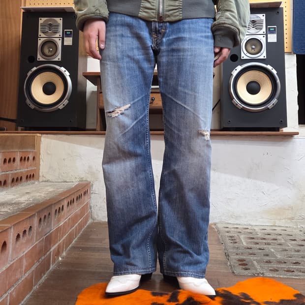 리바이스 523 디스 데미지 데님 팬츠