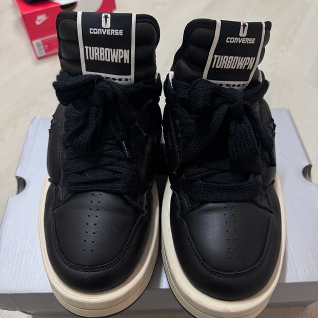 릭오웬스x컨버스 터보웨폰 로우 블랙 250