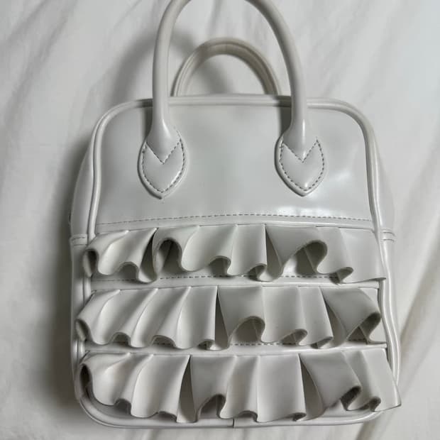 꼼데가르송 걸 프릴백 화이트 