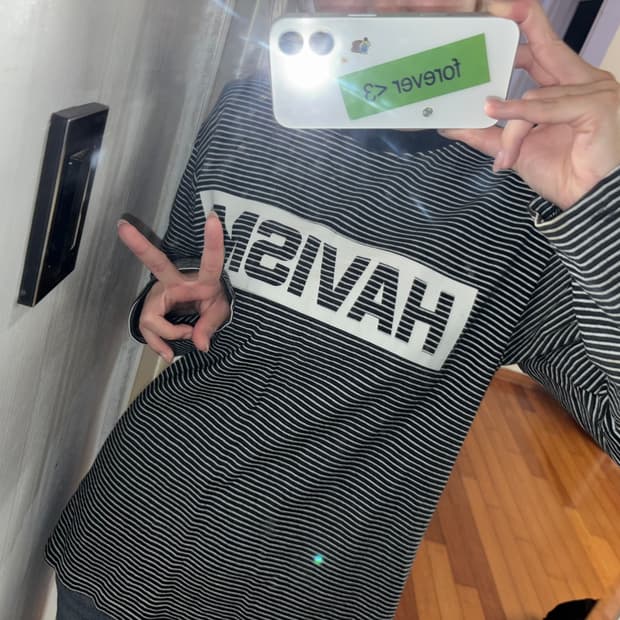 해비즘 스트라이프 롱슬리브