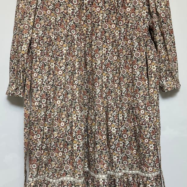 Thursday Island 플라워 벨벳코듀로이롱 원피스