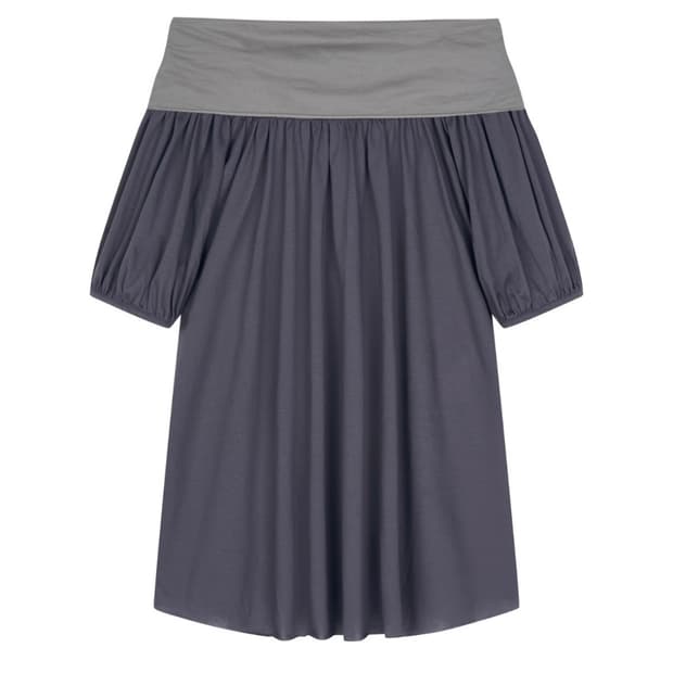 아모르샤이 BACK RIBBON TOP - GREY