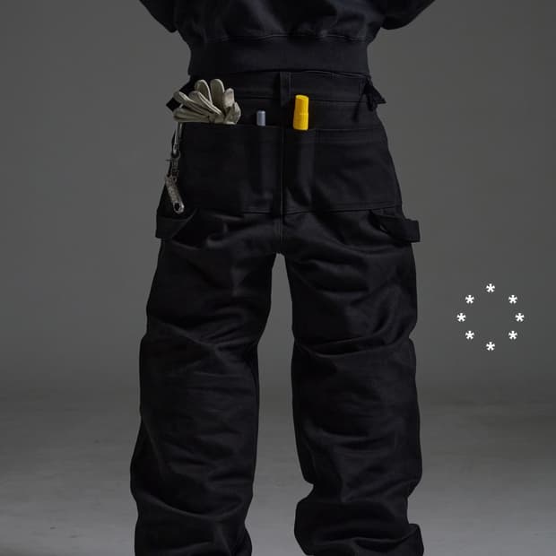 wapworks w111 헤비 듀티 워크 팬츠 블랙