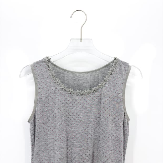 빈티지 플라워 레이스 장식 슬리브리스