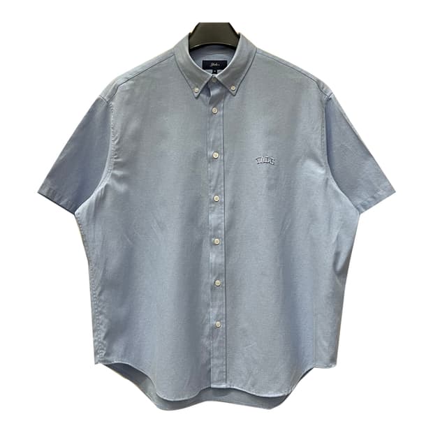 YALE 예일 오버핏 스카이블루 옥스포드 반팔 셔츠 M