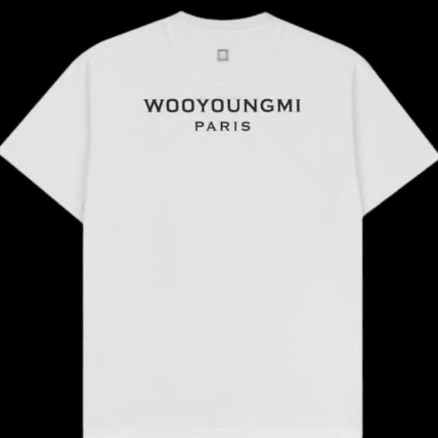 우영미 코튼 백로고 티셔츠 화이트- 23SS