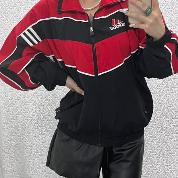 아디다스 올드스쿨 레트로 펑크 90's 바람막이 자켓 95 C13422