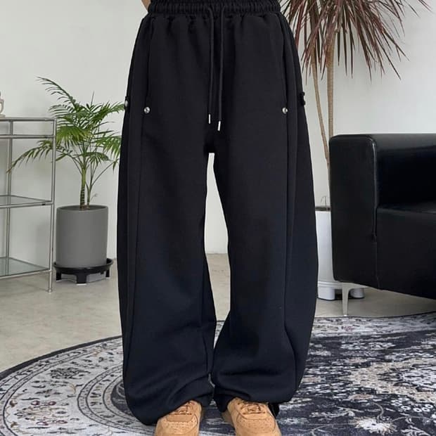 버튼 벌룬 트레이닝 팬츠 블랙 판매