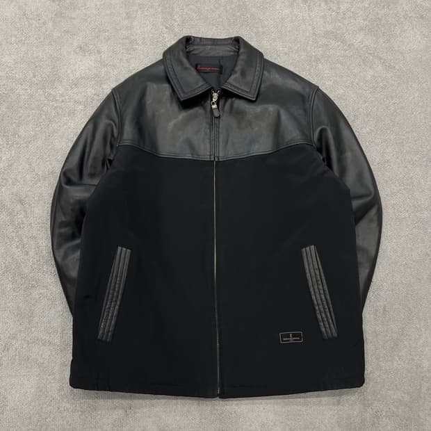 95 로베르타 디 까메리노 양가죽 믹스 레더자켓