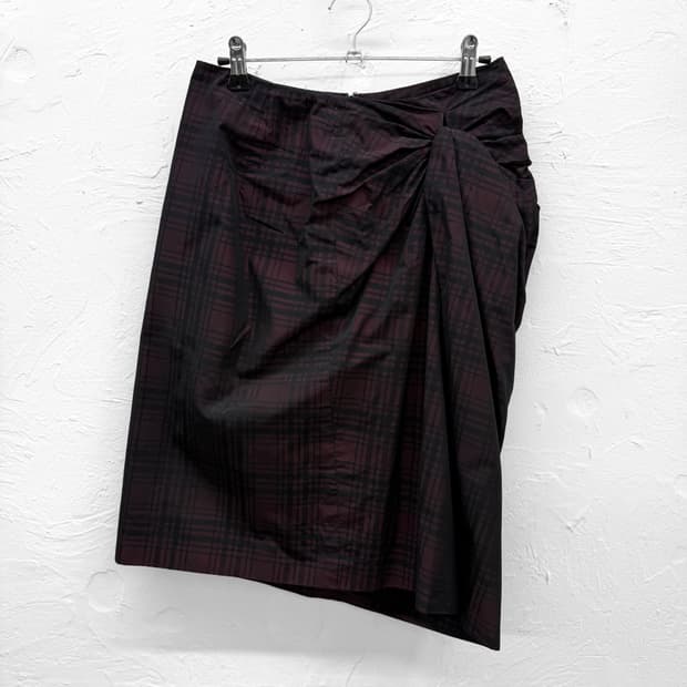 tiens ecoute 체크 변형 스커트