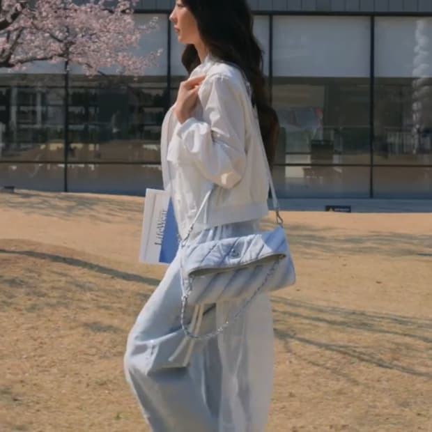 찰스앤키스 파운 데님 패널 체인 핸들 숄더백2025
