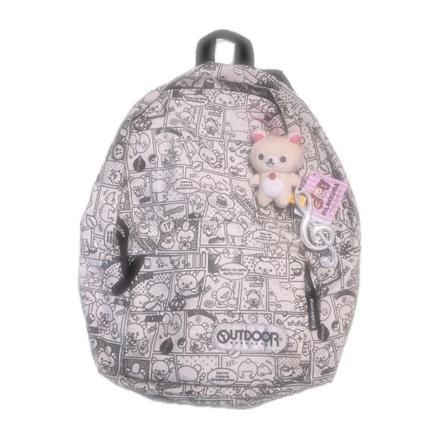 리락쿠마 카툰 백팩 ⛄️ 화이트