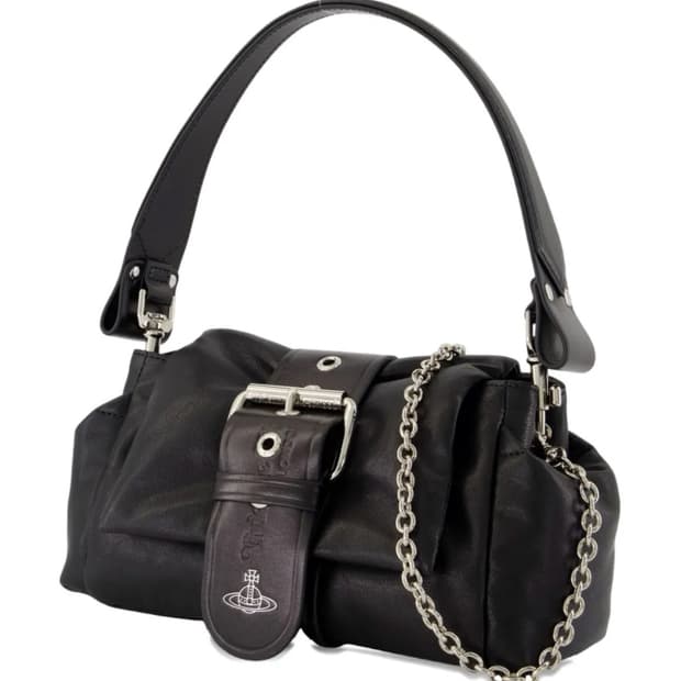 비비안웨스트우드 해이즐 트레저 레더 숄더백 크로스백 가방 블랙