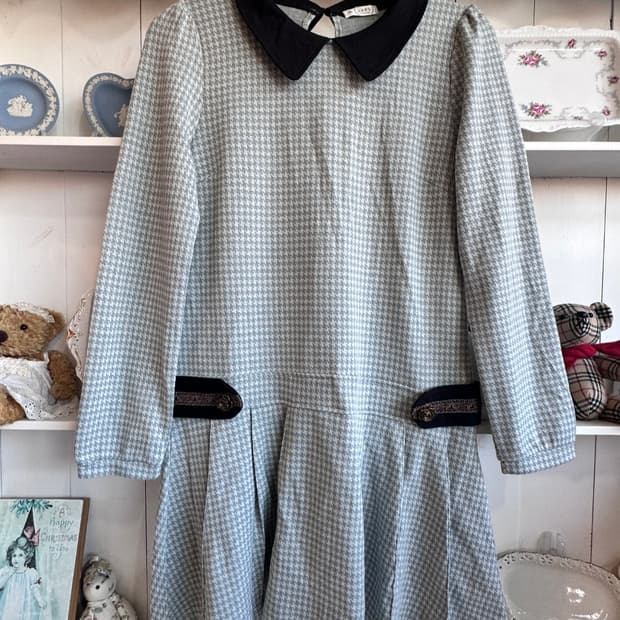 axes femme(액시즈팜) 블루 하운즈투스원피스