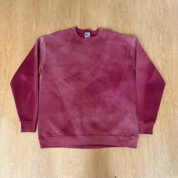 90s 러셀 선페이드 스웻셔츠 L
