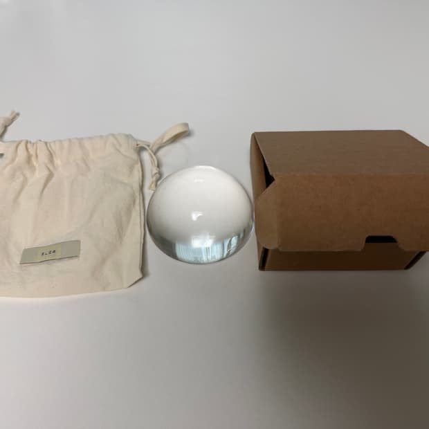 엑슬림 유리 반구 문진