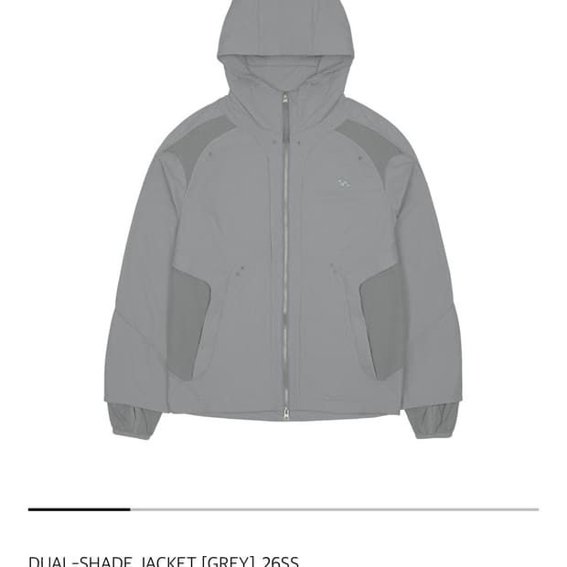 산산기어 듀얼 쉐이드 자켓 그레이 색상 3사이즈
